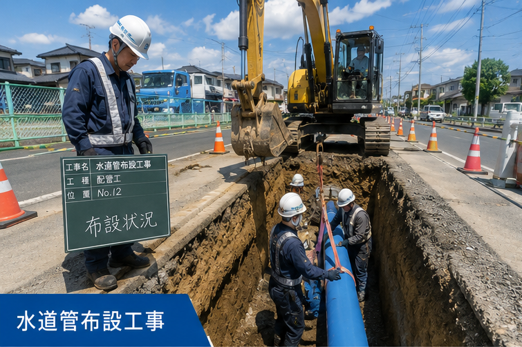 水道管布設工事